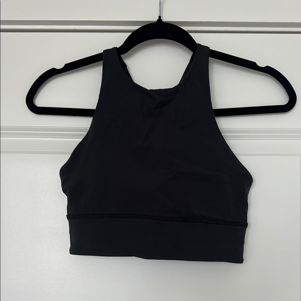 Lululemon Black Energy Longline Bra Medium Support, B–D Cups (with pads)